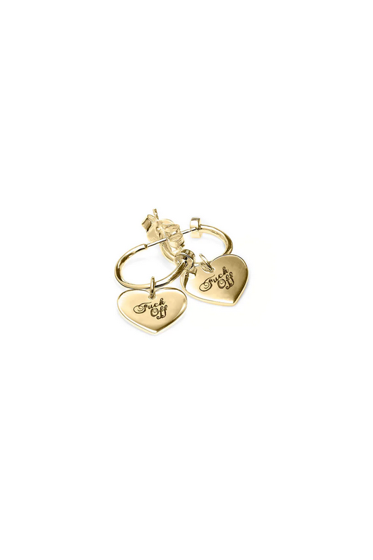 Stolen Girlfriends Club 18ct Gold Plated Warm Welcome Heart Sleeper Earrings
