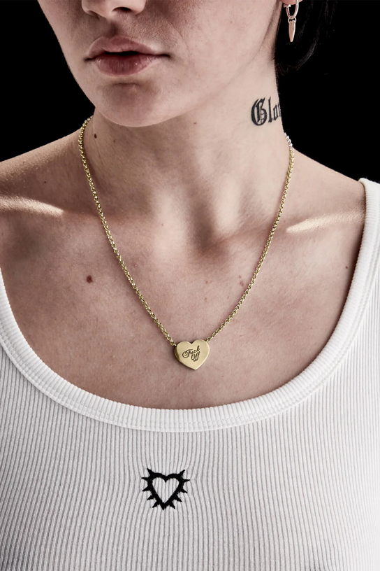 Stolen Girlfriends Club 18ct Gold Plated Warm Welcome Heart Necklace