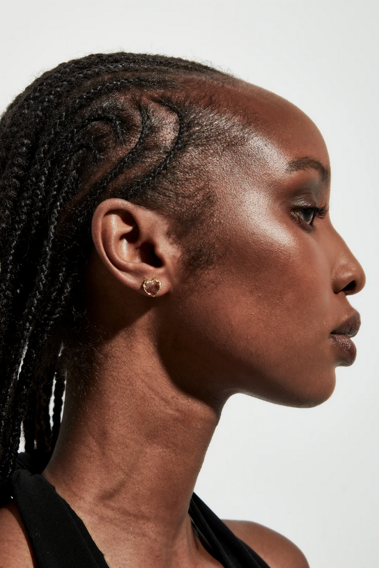 Stolen Girlfriends Club 18ct Gold Plated Citrine Love Claw Earrings