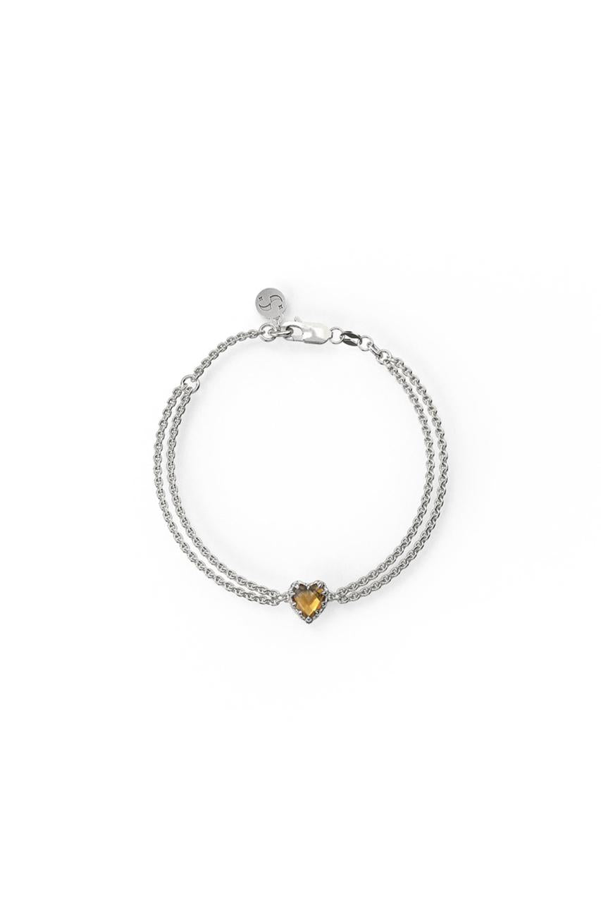 Stolen Girlfriends Club Sterling Silver Citrine Love Claw Bracelet