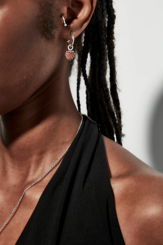 Stolen Girlfriends Club Sterling Silver Citrine Love Anchor Earrings