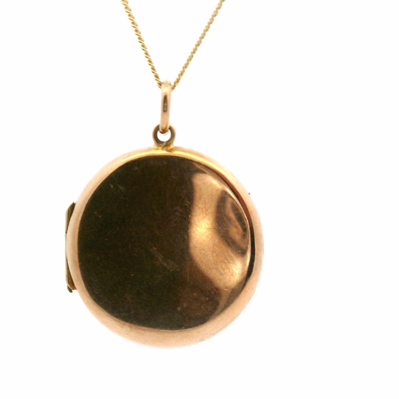 Estate 9ct Rose Gold Round Locket