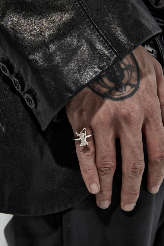 Stolen Girlfriends Club Sterling Silver Grim Reaper Ring