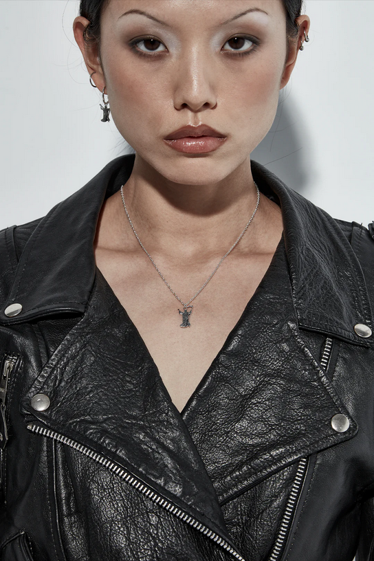 Stolen Girlfriends Club Sterling Silver Grim Reaper Necklace