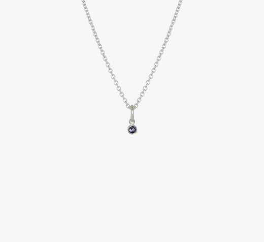 Evolve Sterling Silver September Lolite Birthstone Necklace