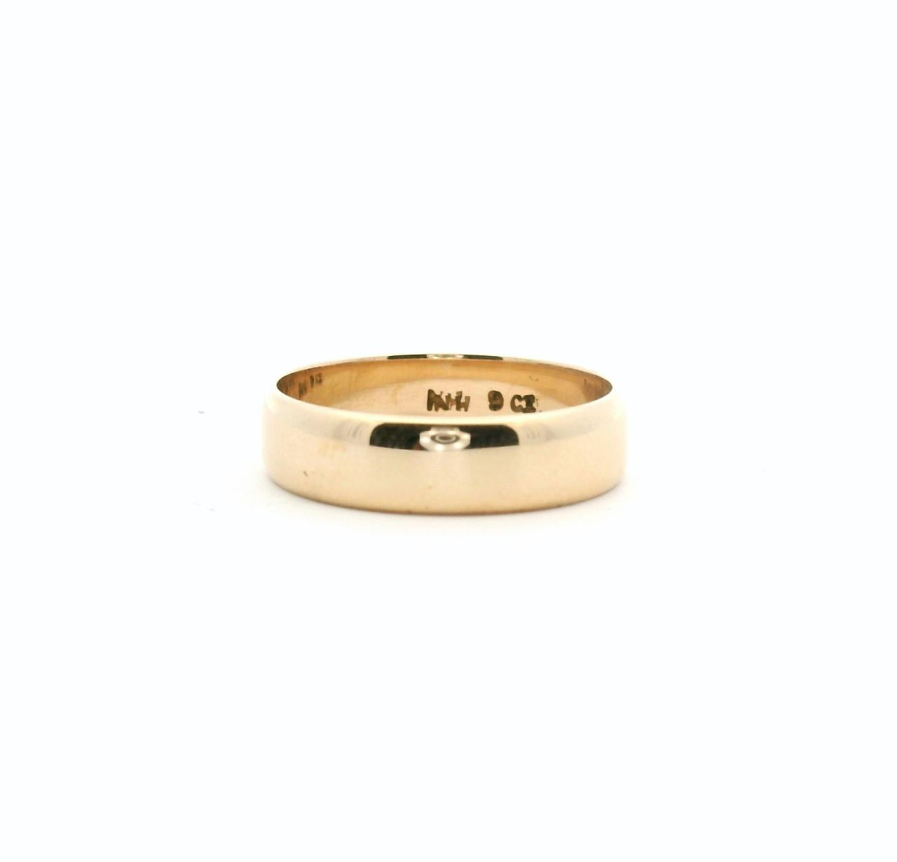 Estate 9ct Yellow Gold Plain 4.5mm Band