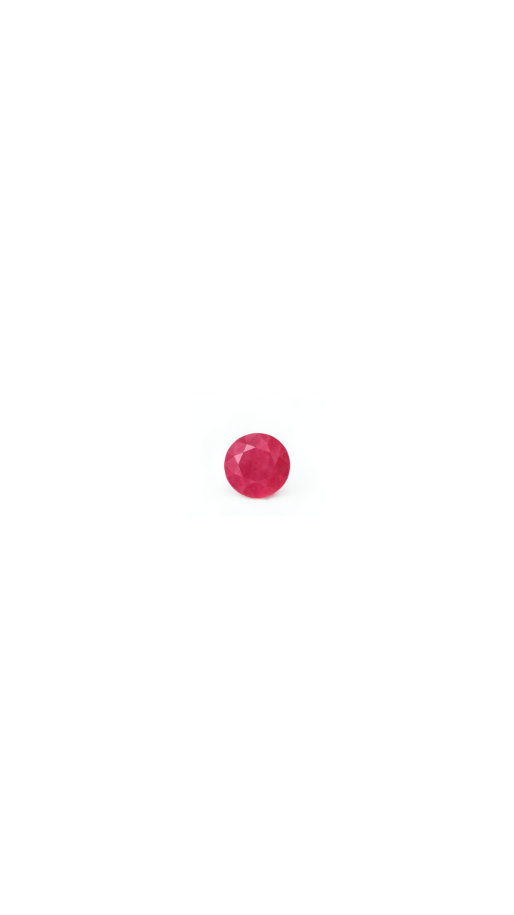Round Burmese Pink/Red Ruby 0.50ct