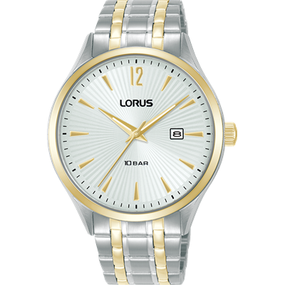 Lorus Stainless Steel Two Tone Mens Dress Watch