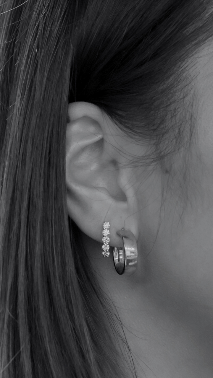 Laboratory Grown Diamond Hoop Earrings in 9ct Yellow Gold