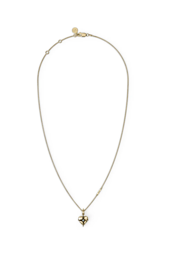 Stolen Girlfriends Club 18ct Gold Plated Celestial Heart Necklace with Topaz