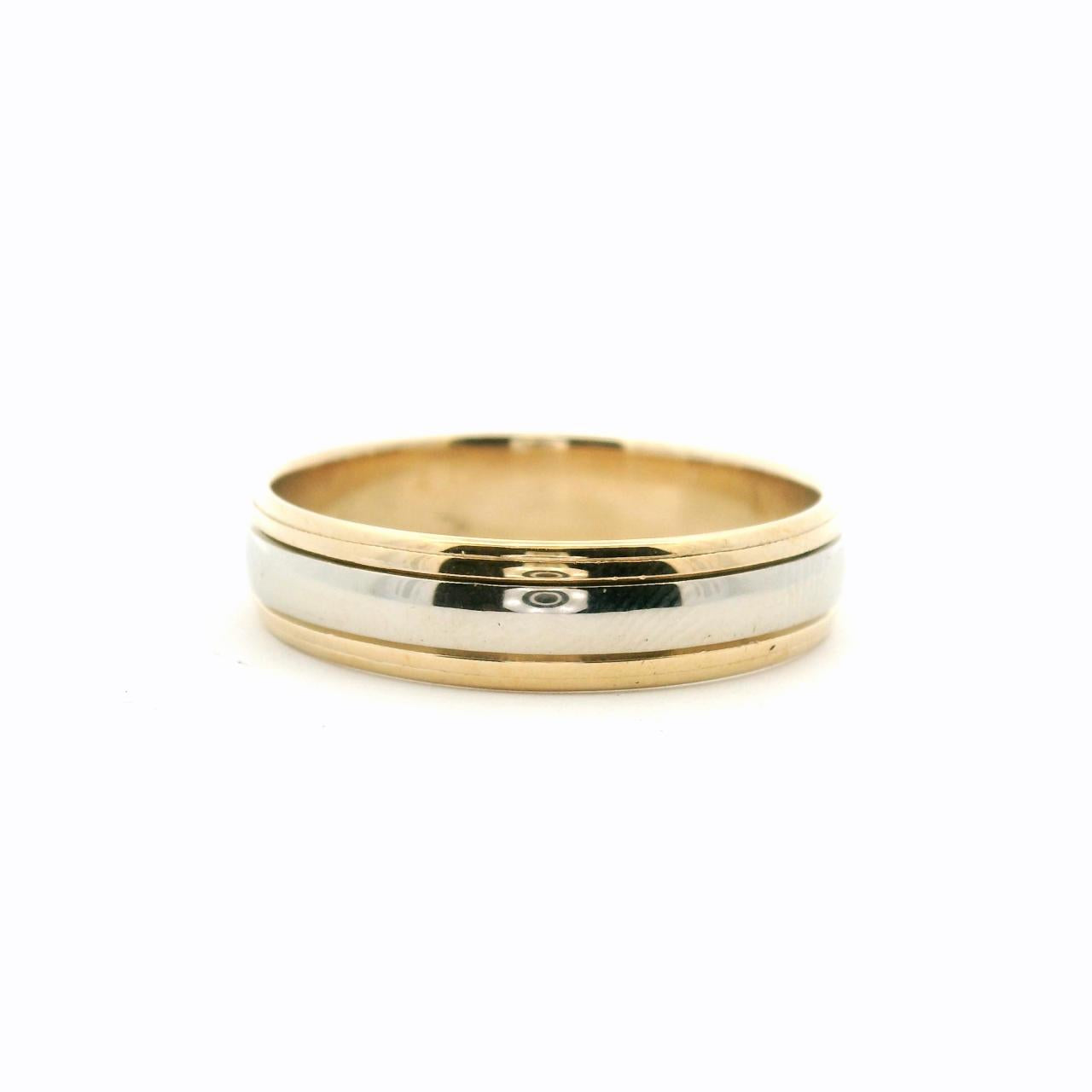 Estate 14ct Yellow & White Gold 5.30mm Band