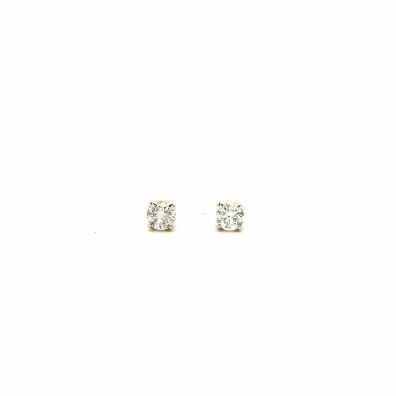 9ct Yellow Gold Diamond Stud Earrings