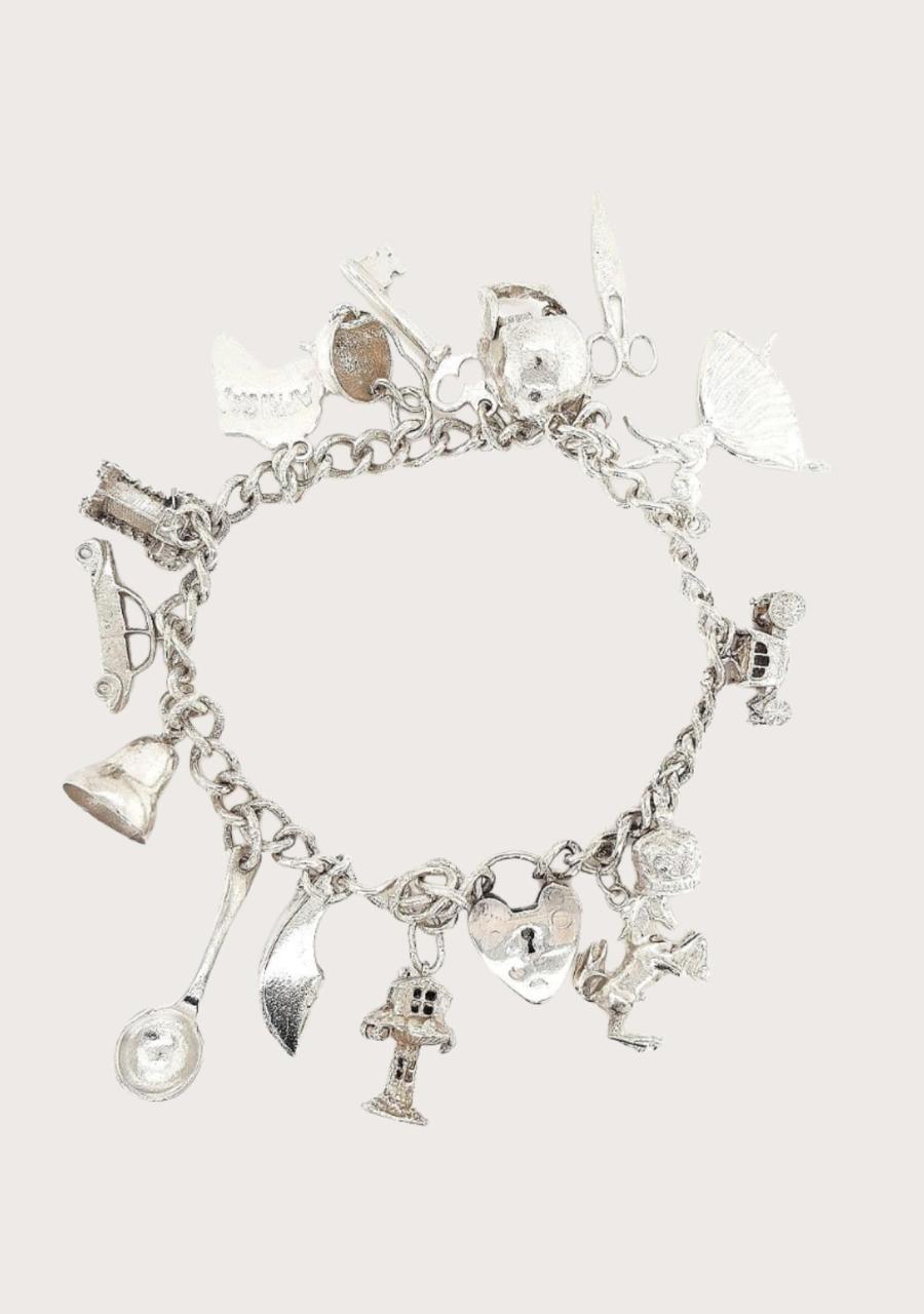 Estate Sterling Silver Charm Bracelet