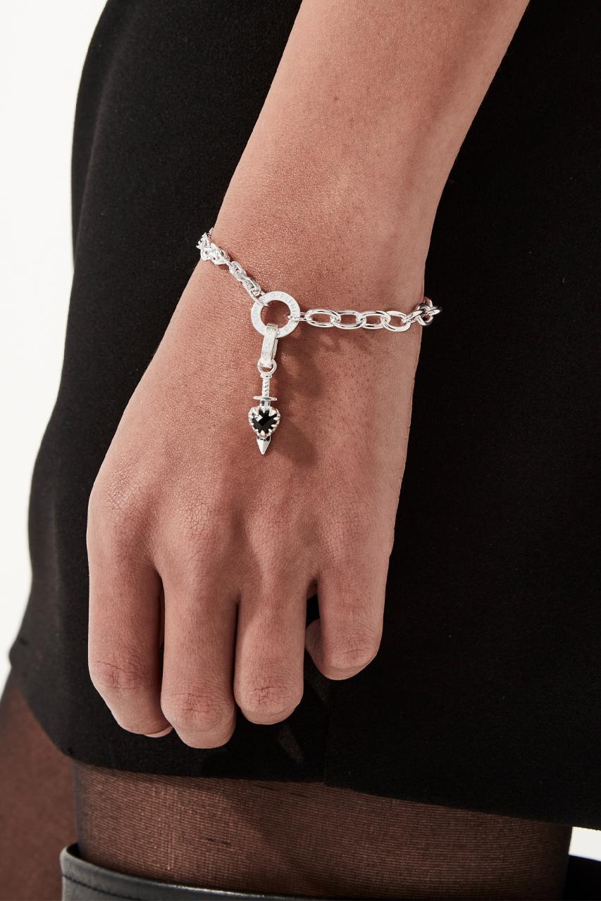 Stolen Girlfriends Club Sterling Silver Love Claw Dagger Charm with Onyx