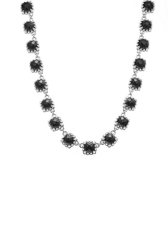 Stolen Girlfriends Club Sterling Silver Love Claw Eternity Onyx Necklace