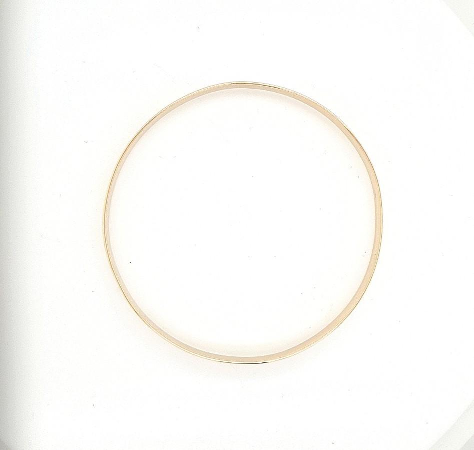 Estate 9ct Yellow Gold Plain Bangle