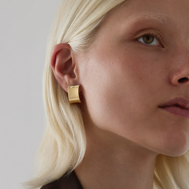 Najo 14ct Gold Plated 13.5x20mm Comet Stud Earrings