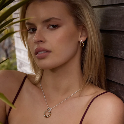 Najo Sterling Silver & 14ct Yellow Gold Plated Tranquila Necklace