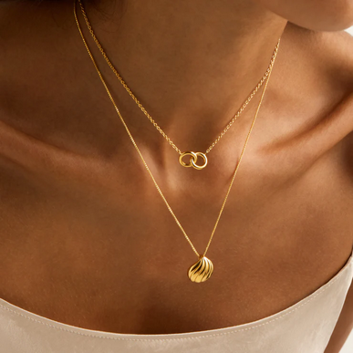 Najo 14ct Gold Plated Embrace Necklace