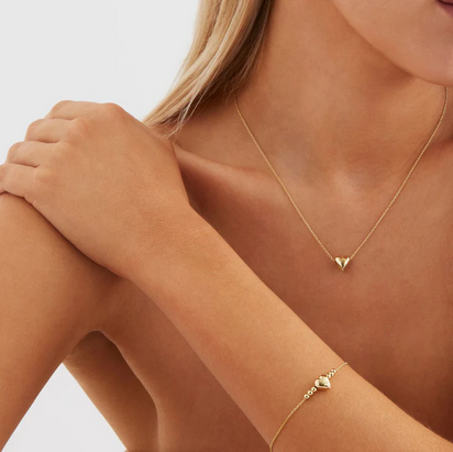 Najo 14ct Gold Plated Amore Charm Necklace