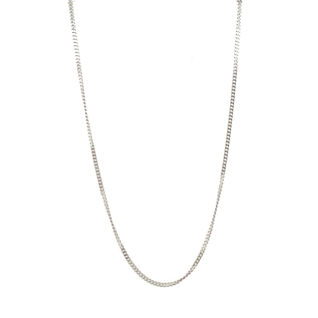 Estate 18ct White Gold Curb Link Chain