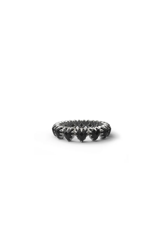 Stolen Girlfriends Club Sterling Silver Love Claw Eternity Ring with Onyx