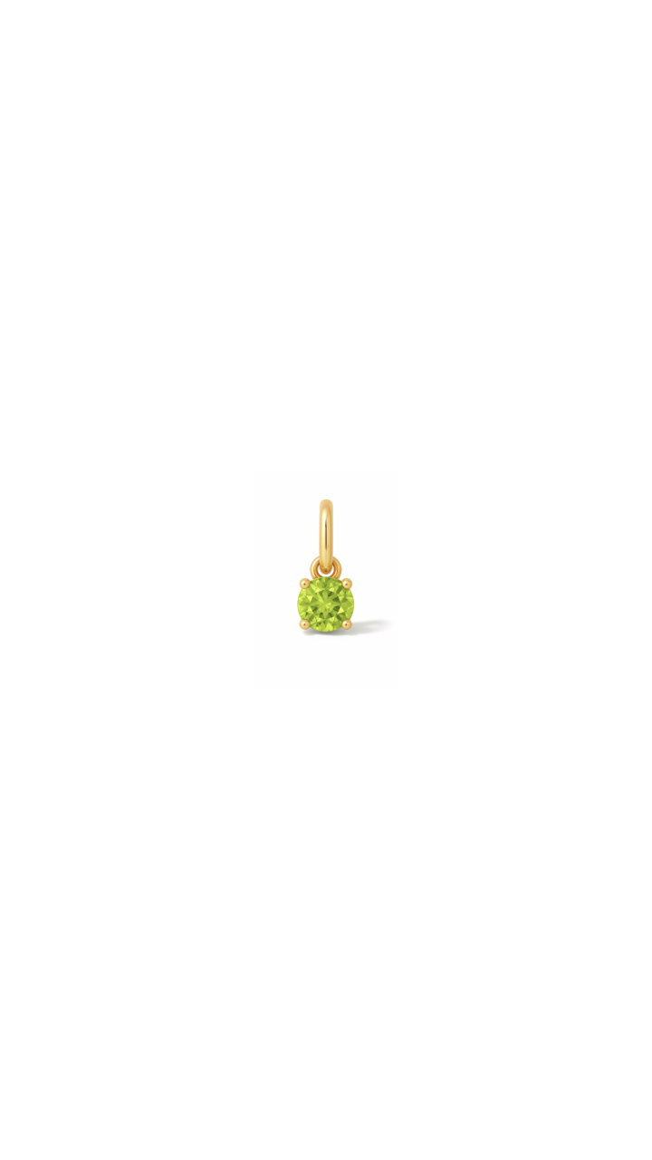 9ct Yellow Gold Peridot Birthstone Pendant