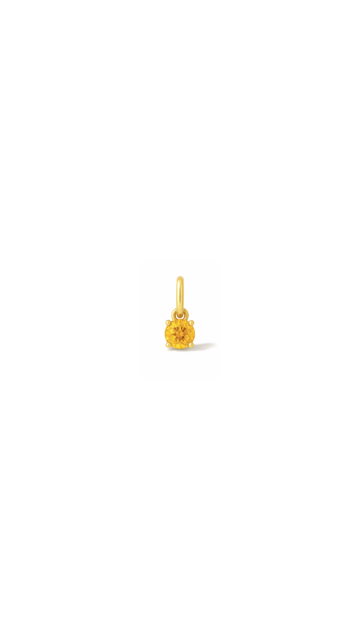 9ct Yellow Gold Citrine Birthstone Pendant