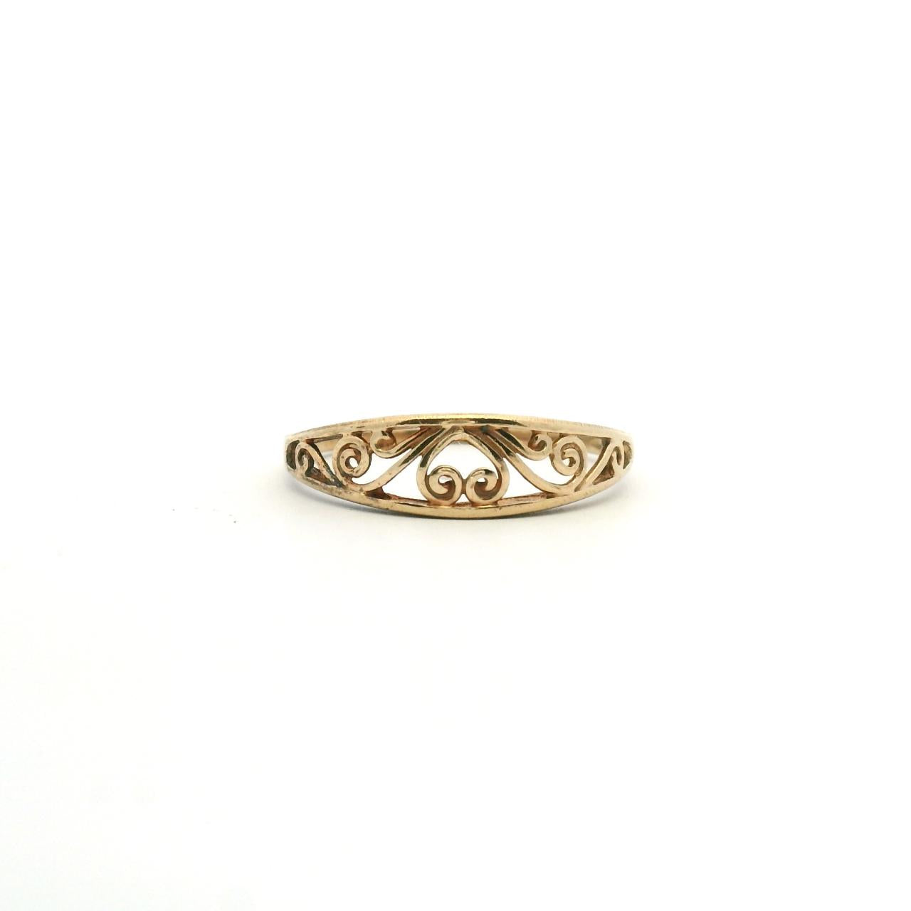 Estate 9ct Yellow Gold Filigree Ring