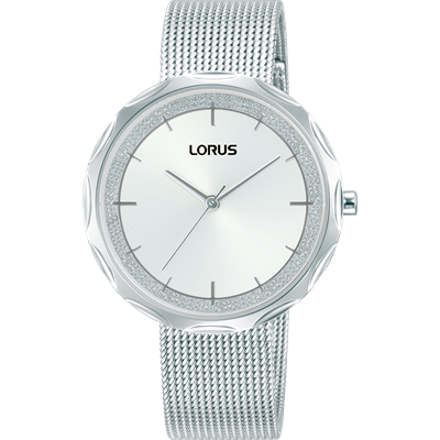 Lorus Stainless Steel Ladies Dress Watch with Mesh Strap