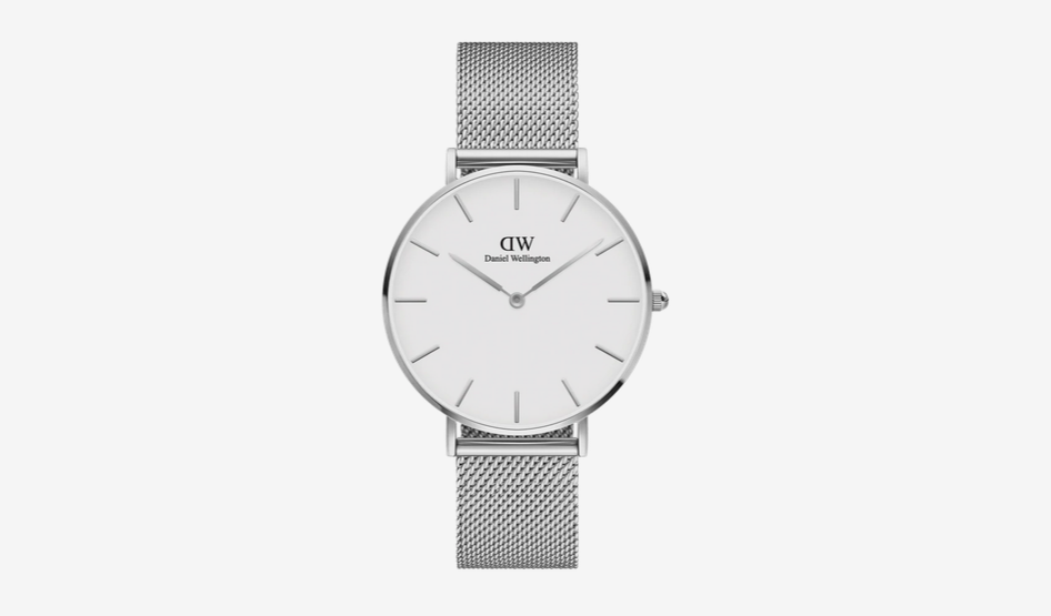 Daniel Wellington 36mm Classic Sterling Stainless Steel Mesh Strap Watch