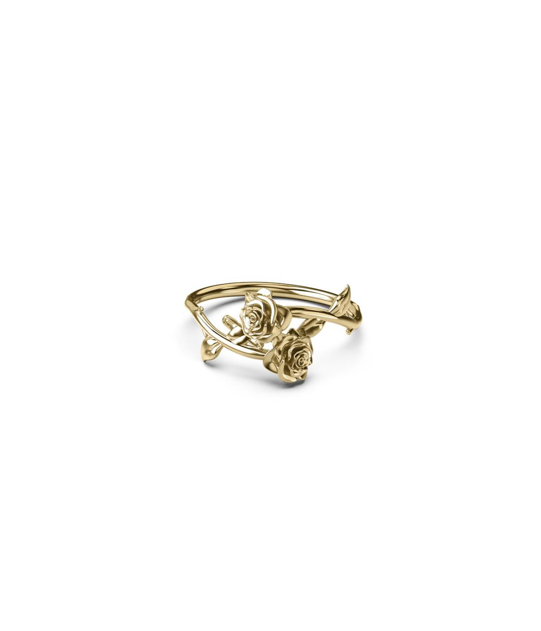Stolen Girlfriends Club 18ct Gold Plated Rose Wrap Ring