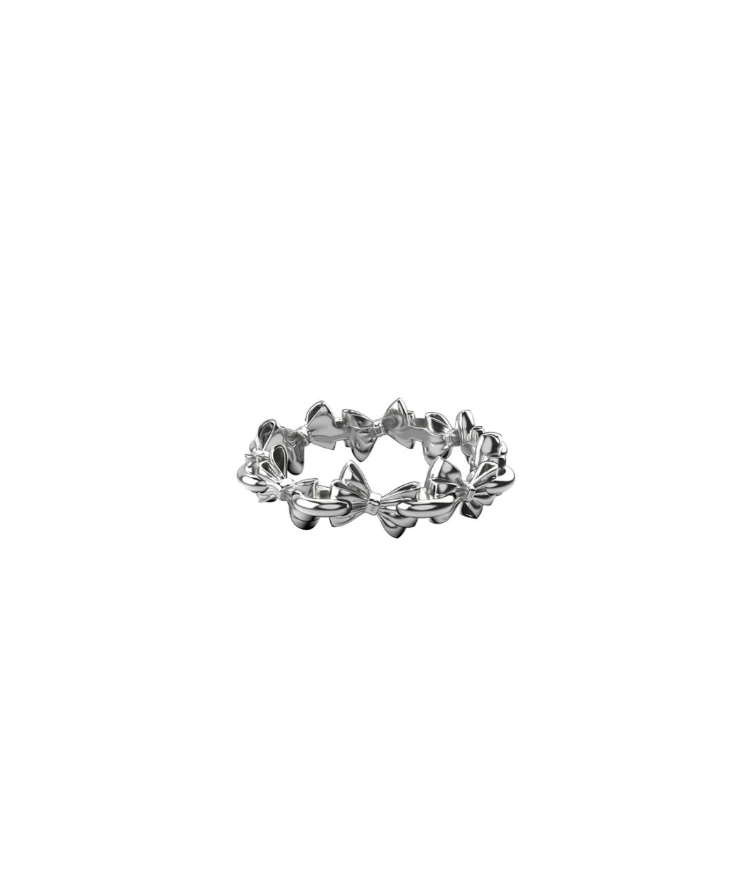 Stolen Girlfriends Club Sterling Silver Pierced Bow Infinity Ring