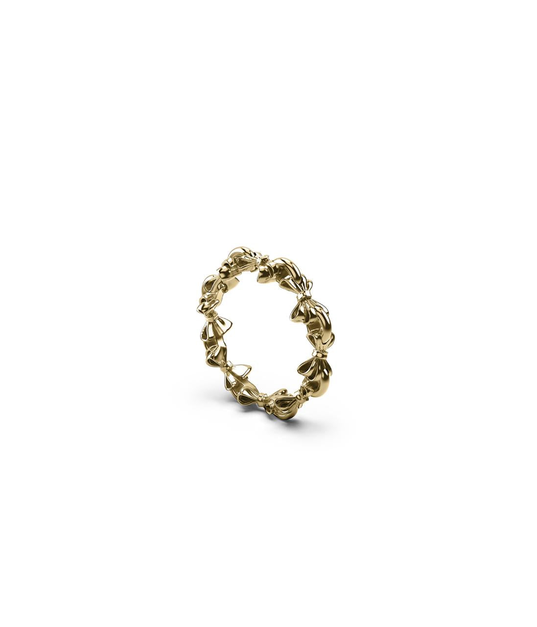 Stolen Girlfriends Club 18ct Gold Plated Pierced Bow Infinity Ring