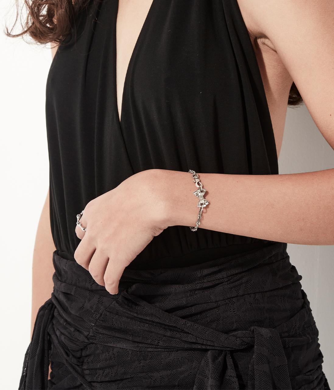 Stolen Girlfriends Club Sterling Silver Pierced Bow Bracelet