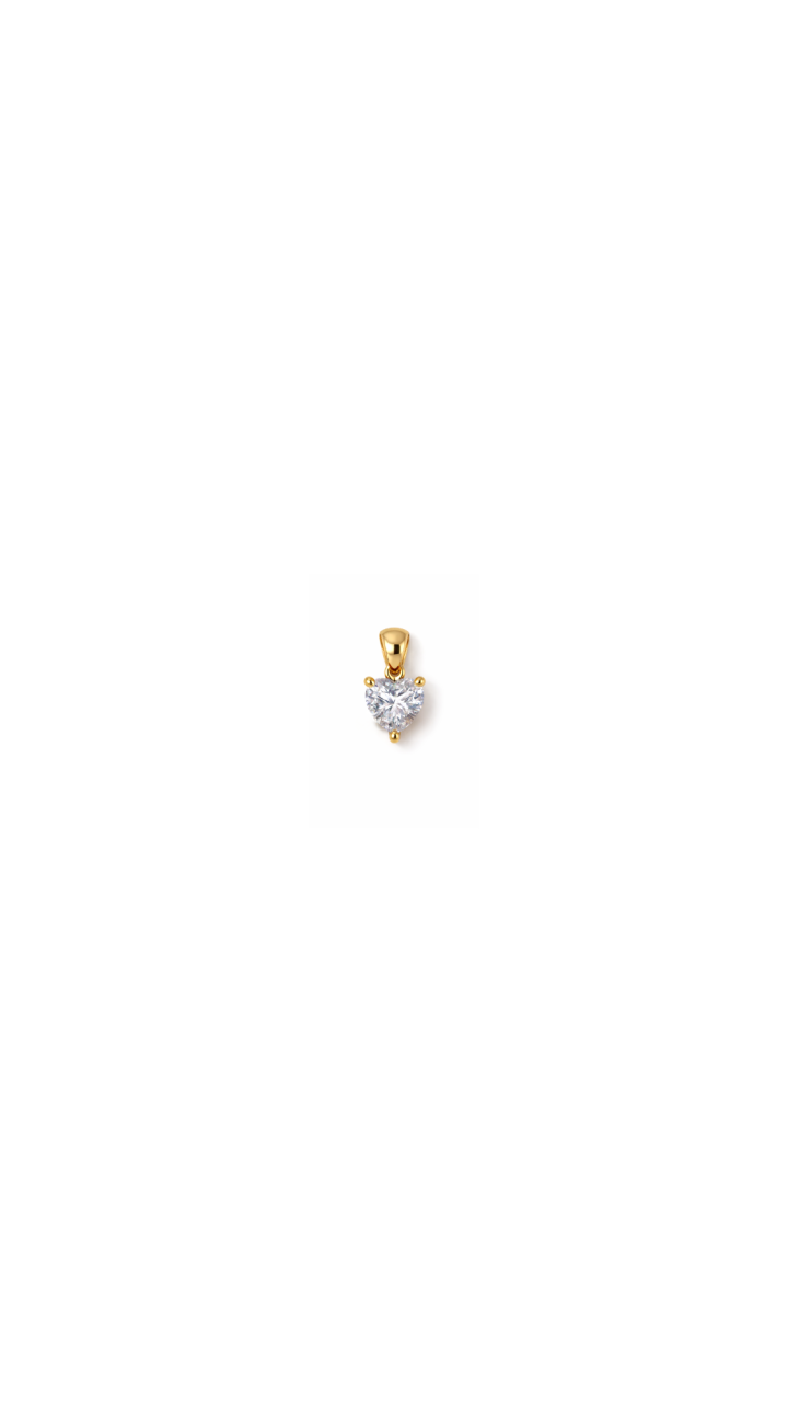 9ct Yellow Gold Lab Grown Diamond Heart Pendant