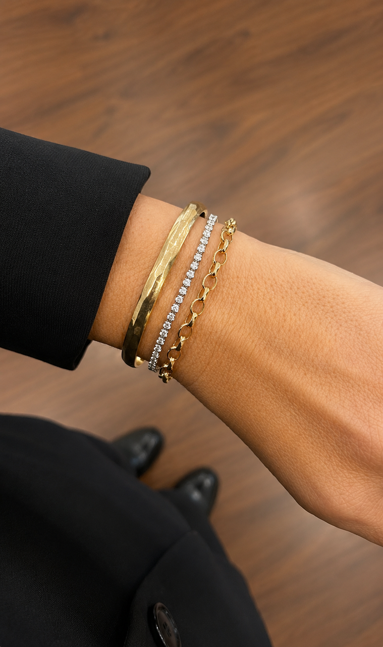9ct Yellow Gold B3 Belcher Bracelet