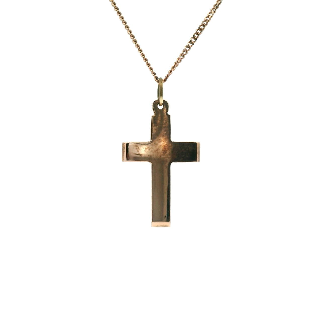 Estate 9ct Rose Gold Cross Pendant Pendant Weight: 2.19g This pendant comes with a complimentary Sterling Silver Plated 45cm Chain