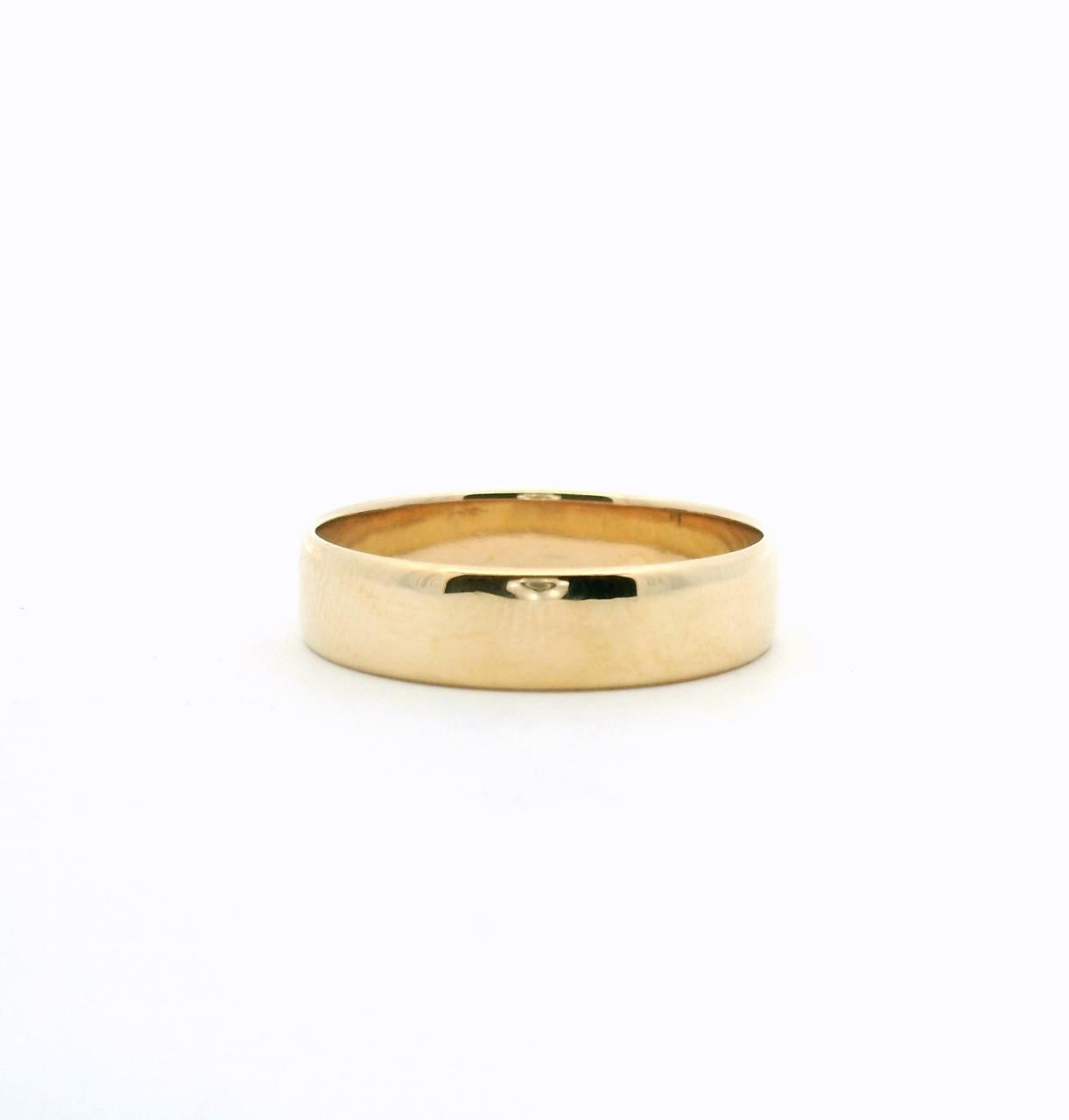 Estate 9ct Yellow Gold Plain 4.65mm Flat Band