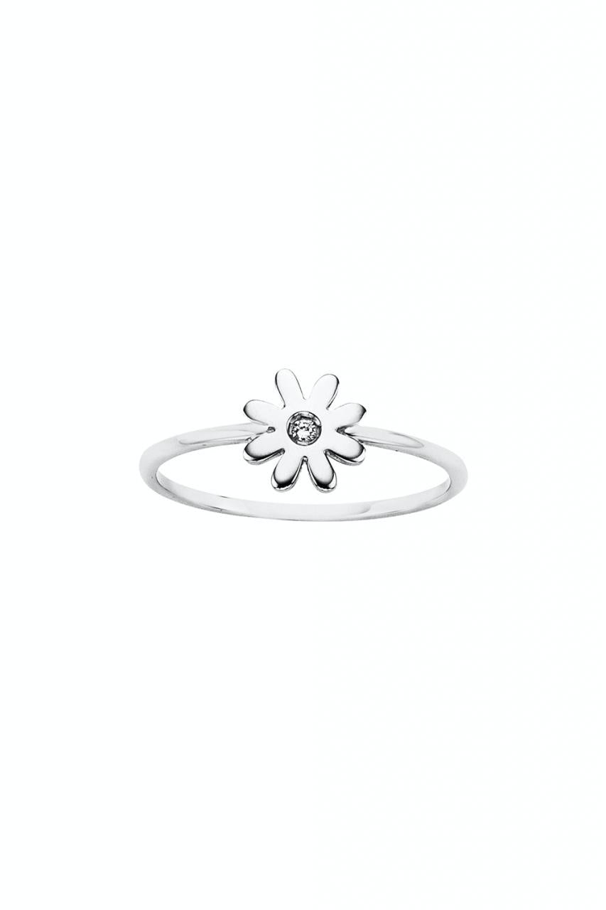 Karen Walker Sterling Silver Daisy Ring with Diamond