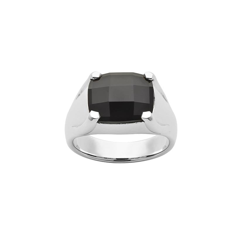 Karen Walker Sterling Silver Chequerboard Onyx Ring