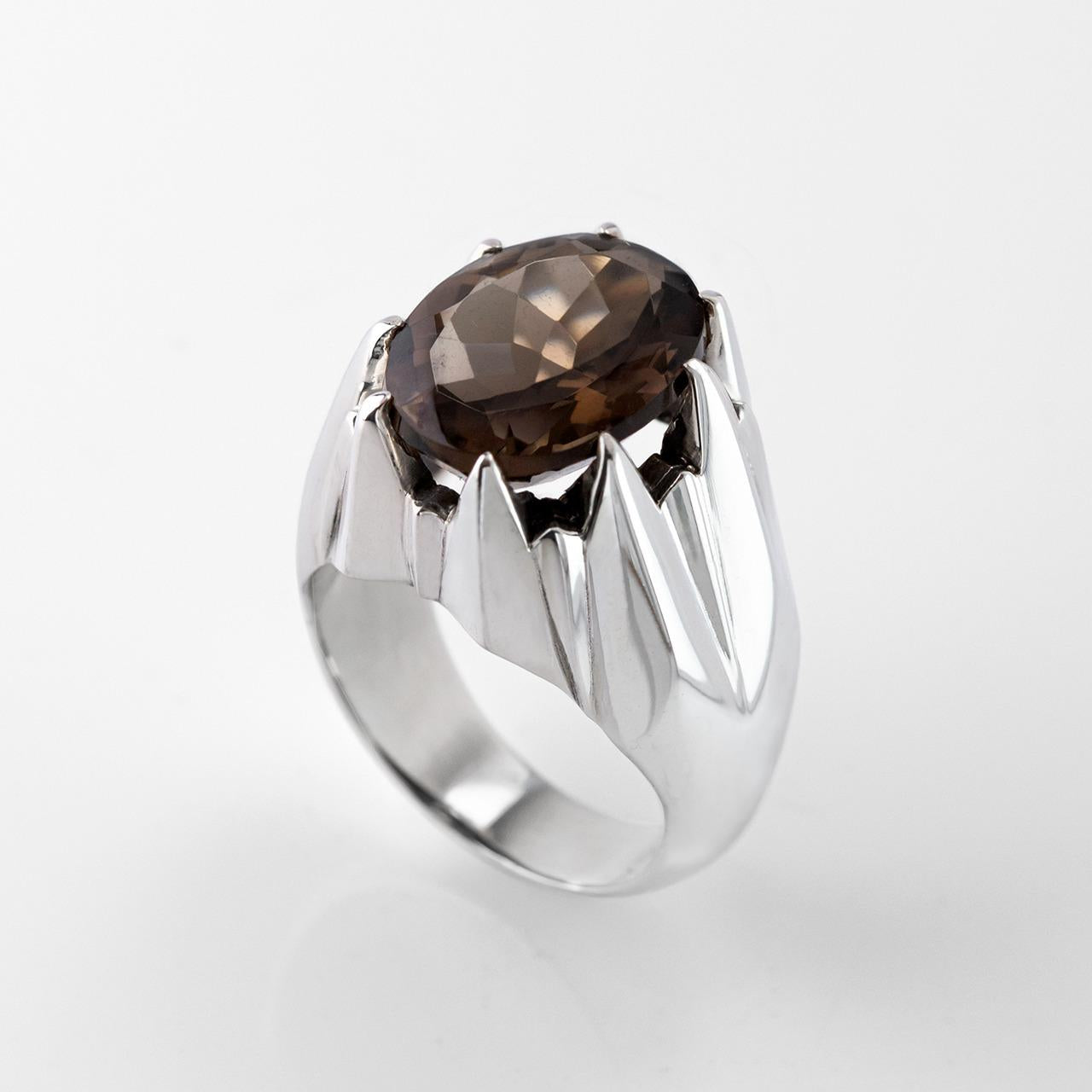 Nick Von K Smokey Quartz Large Star Claw Ring
