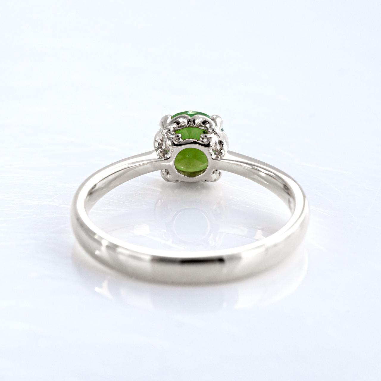 Nick Von K Baby Dewdrop ring with Pounamu Sterling Silver