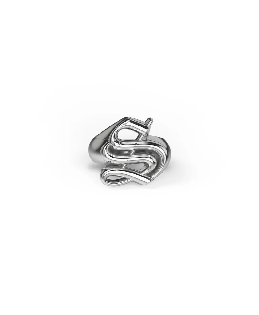Stolen Girlfriends Club Sterling Silver Old English Signet Ring