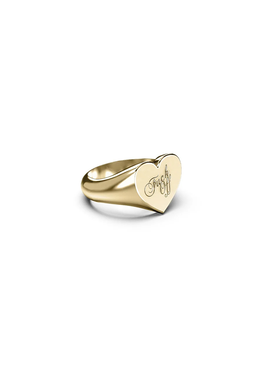 Stolen Girlfriends Club 18ct Gold Plated Warm Welcome Heart Ring