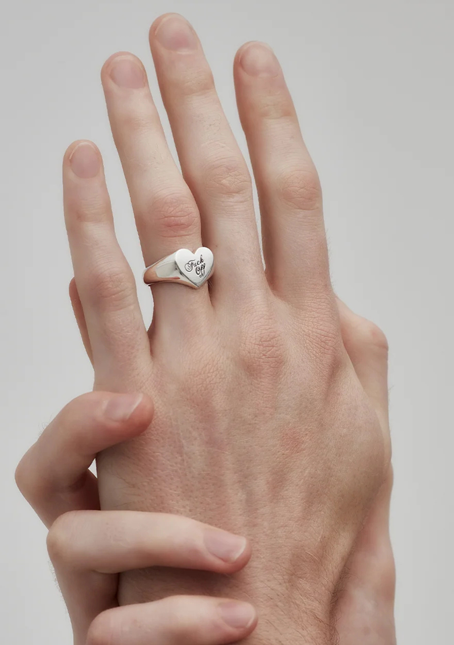 Stolen Girlfriends Club Sterling Silver Warm Welcome Heart Ring