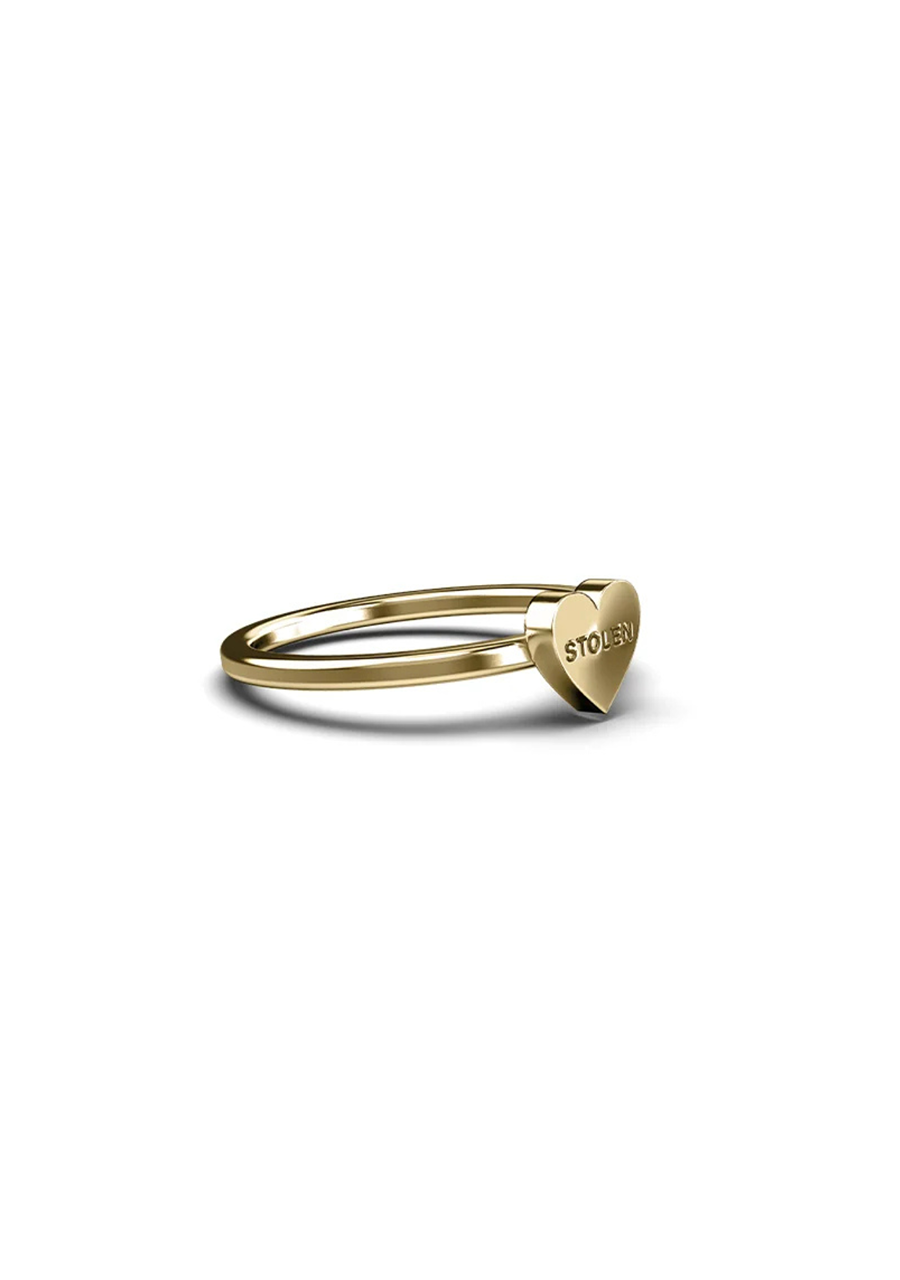 Stolen Girlfriends Club 18ct Yellow Gold Plated Baby Stolen Heart Ring