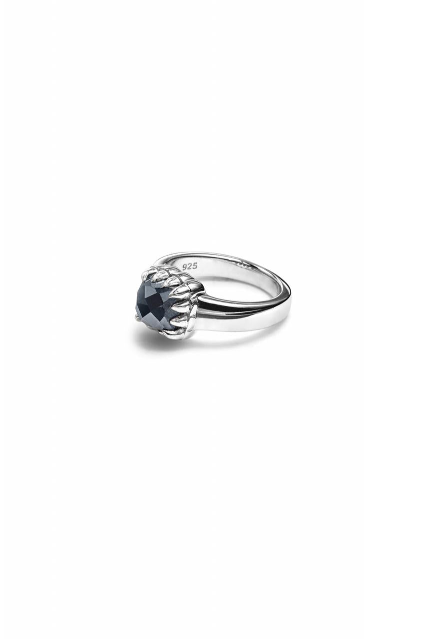 Stolen Girlfriends Club Sterling Silver Iron Glance Baby Claw Ring with Hematite