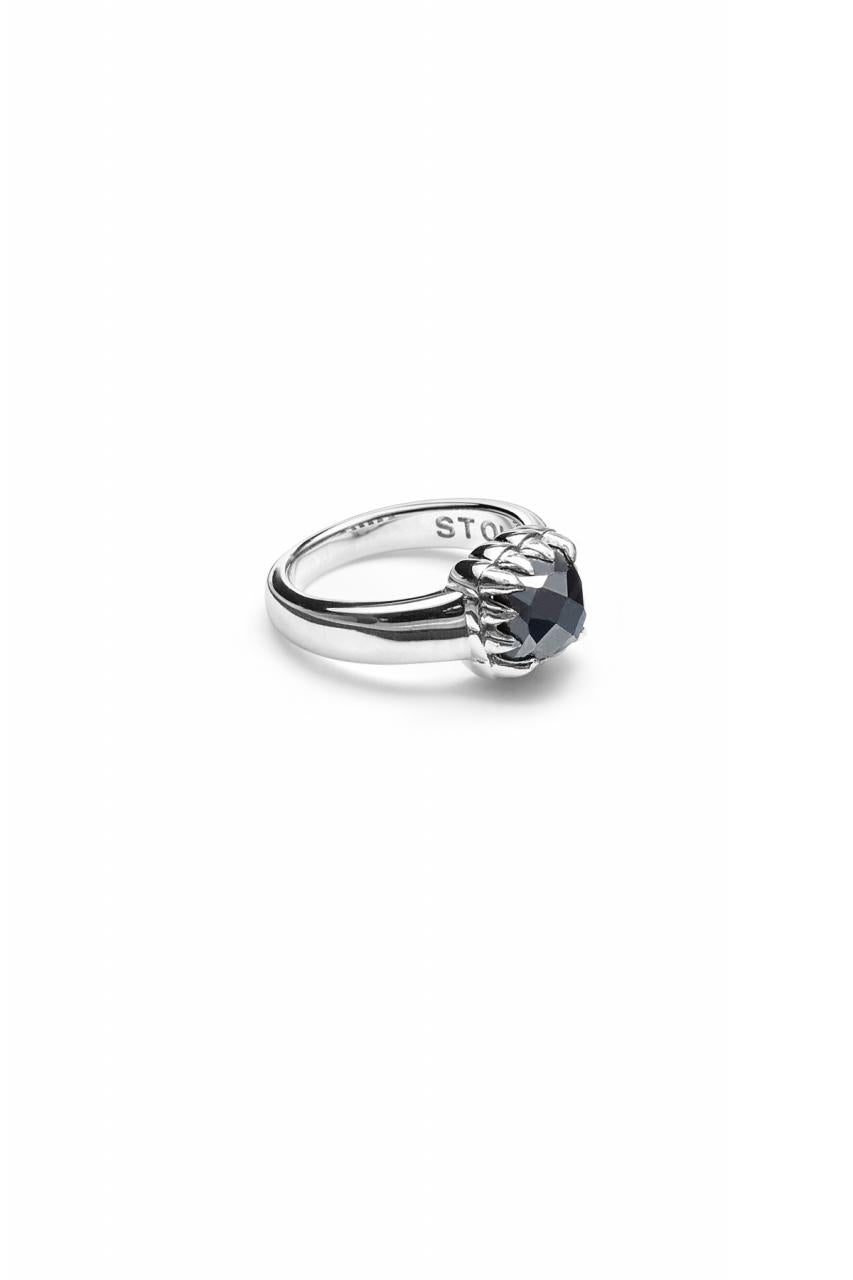 Stolen Girlfriends Club Sterling Silver Iron Glance Baby Claw Ring with Hematite