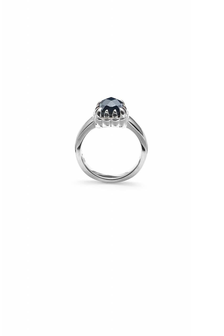 Stolen Girlfriends Club Sterling Silver Iron Glance Baby Claw Ring with Hematite